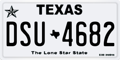 TX license plate DSU4682