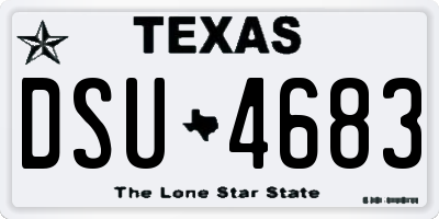 TX license plate DSU4683
