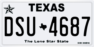 TX license plate DSU4687