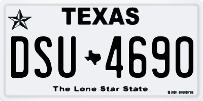 TX license plate DSU4690