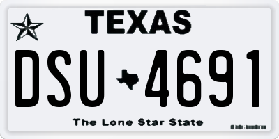 TX license plate DSU4691