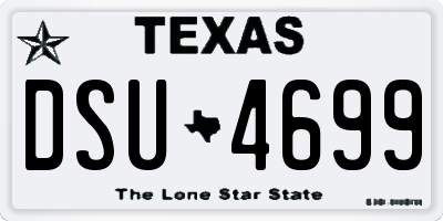 TX license plate DSU4699
