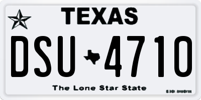 TX license plate DSU4710