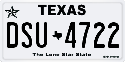 TX license plate DSU4722