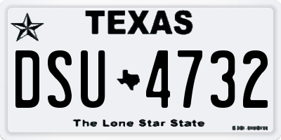 TX license plate DSU4732