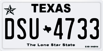 TX license plate DSU4733