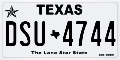 TX license plate DSU4744