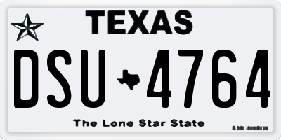 TX license plate DSU4764