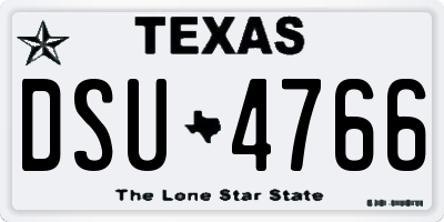 TX license plate DSU4766
