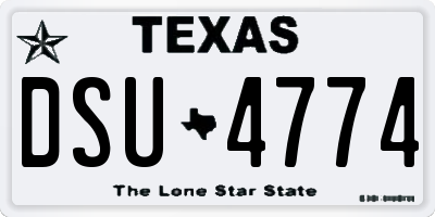 TX license plate DSU4774