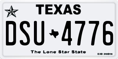 TX license plate DSU4776