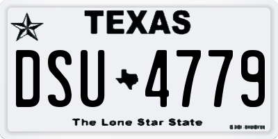 TX license plate DSU4779