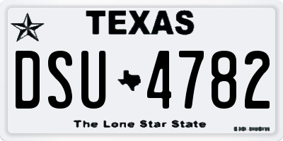 TX license plate DSU4782