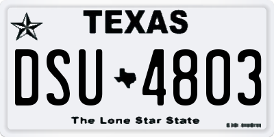 TX license plate DSU4803