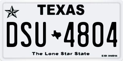TX license plate DSU4804