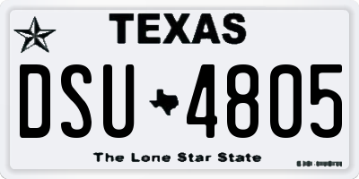 TX license plate DSU4805