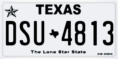 TX license plate DSU4813