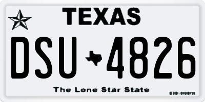 TX license plate DSU4826