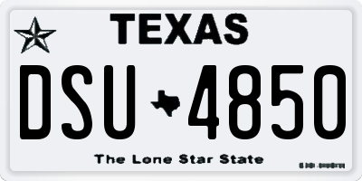 TX license plate DSU4850