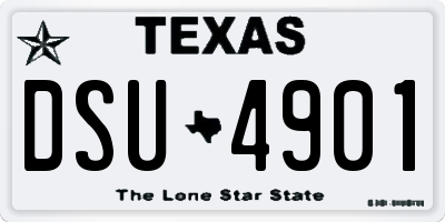 TX license plate DSU4901