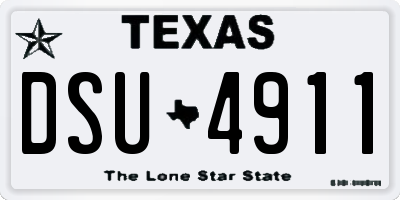 TX license plate DSU4911