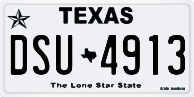 TX license plate DSU4913