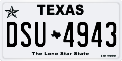 TX license plate DSU4943