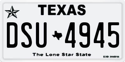 TX license plate DSU4945