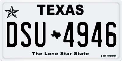 TX license plate DSU4946