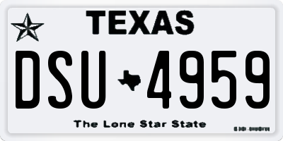 TX license plate DSU4959