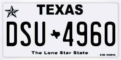 TX license plate DSU4960
