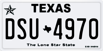 TX license plate DSU4970
