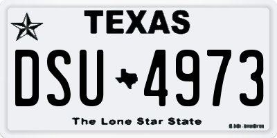 TX license plate DSU4973