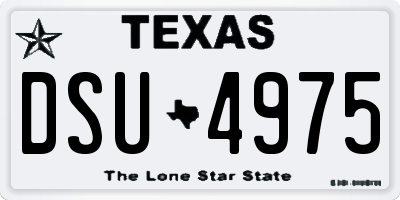 TX license plate DSU4975
