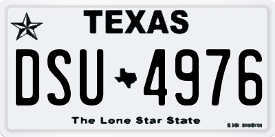 TX license plate DSU4976