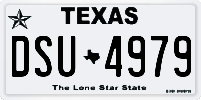 TX license plate DSU4979