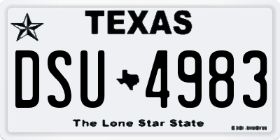 TX license plate DSU4983