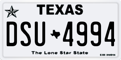 TX license plate DSU4994