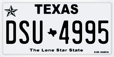 TX license plate DSU4995