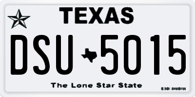 TX license plate DSU5015