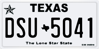 TX license plate DSU5041