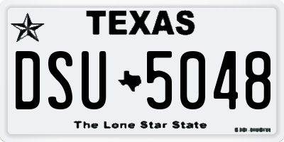 TX license plate DSU5048