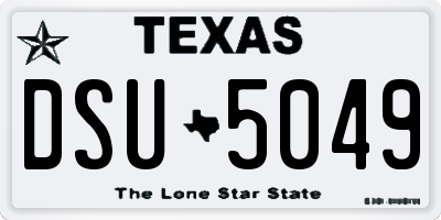 TX license plate DSU5049