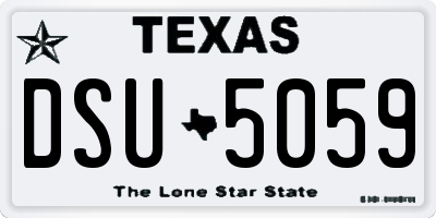 TX license plate DSU5059