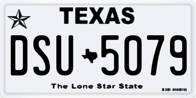 TX license plate DSU5079