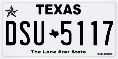 TX license plate DSU5117