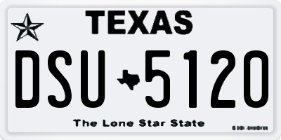 TX license plate DSU5120