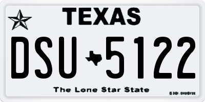 TX license plate DSU5122