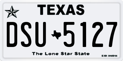 TX license plate DSU5127