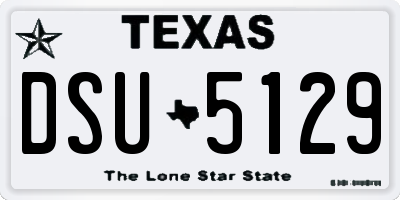 TX license plate DSU5129